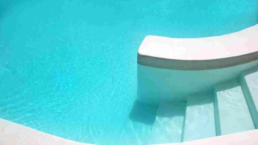 Clean White Pool Steps