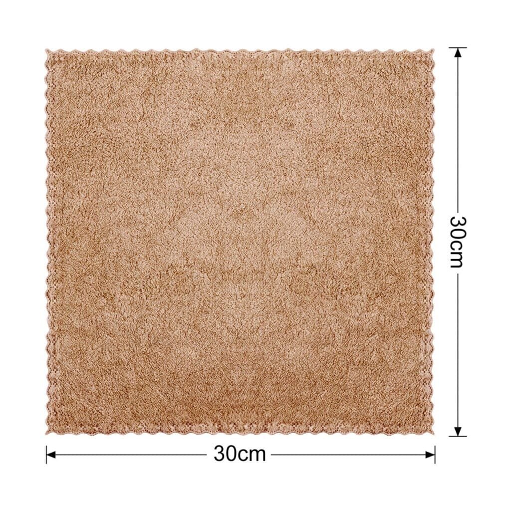 12 Pieces Face Wash Cloth Makeup Remover Cloths Coral Velvet Facial Washcloths Soft Fast Drying Facial Cleansing Cloth for Face, 12 x 12 Inch (Brown)