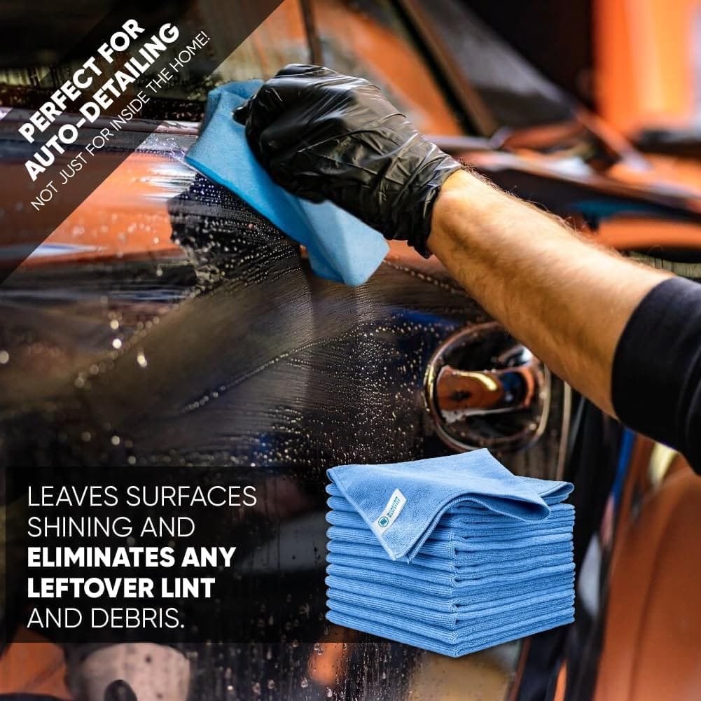 12 x 12 MW Pro Multi-Surface Microfiber Cleaning Cloths | Gray - 12 Pack | Premium Microfiber Towels for Cleaning Glass, Kitchens, Bathrooms, Automotive, Supplies  Products 12 x 12 MW Pro Multi-Surface Microfiber Cleaning Cloths | Gray - 12 Pack | Premium Microfiber Towels for Cleaning Glass, Kitchens, Bathrooms, Automotive, Supplies  Products