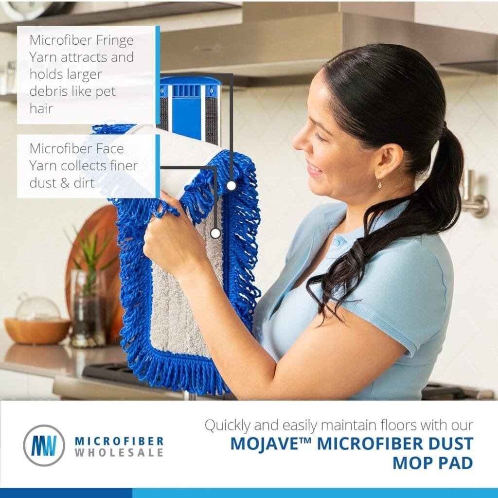 18 Mojave Microfiber Dust Mop Pads (Pack of 2) - Replacement Head Refill for Microfiber Mops, Reusable Machine Washable, Use for: House, Commercial, Industrial 18 Mojave Microfiber Dust Mop Pads (Pack of 2) - Replacement Head Refill for Microfiber Mops, Reusable Machine Washable, Use for: House, Commercial, Industrial