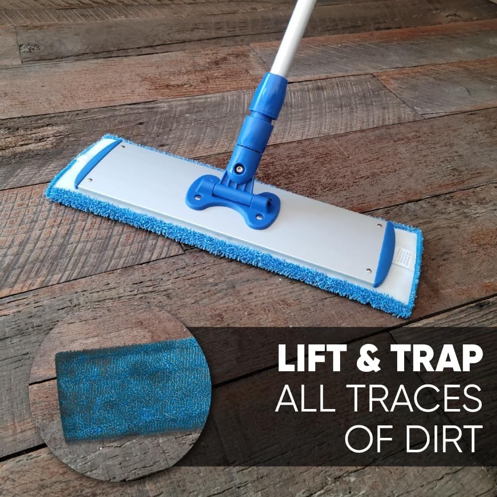 18 Professional Microfiber Mop - Hardwood Floor Mop - Dry  Wet Mop for Wood, Laminate, Tile, Vinyl Floors | Washable Pads | Wet  Dust Mopping | Adjustable Handle + 1 Microfiber Cloth 18 Professional Microfiber Mop - Hardwood Floor Mop - Dry  Wet Mop for Wood, Laminate, Tile, Vinyl Floors | Washable Pads | Wet  Dust Mopping | Adjustable Handle + 1 Microfiber Cloth
