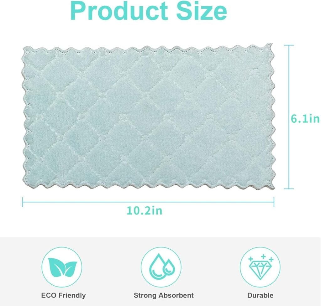 20 Pack Kitchen Dish Cloths, Super Absorbent Microfiber Cleaning Cloth for Cleaning Dishes, Kitchen, Bathroom, Car (Grey  Green) 20 Pack Kitchen Dish Cloths, Super Absorbent Microfiber Cleaning Cloth for Cleaning Dishes, Kitchen, Bathroom, Car (Grey  Green)