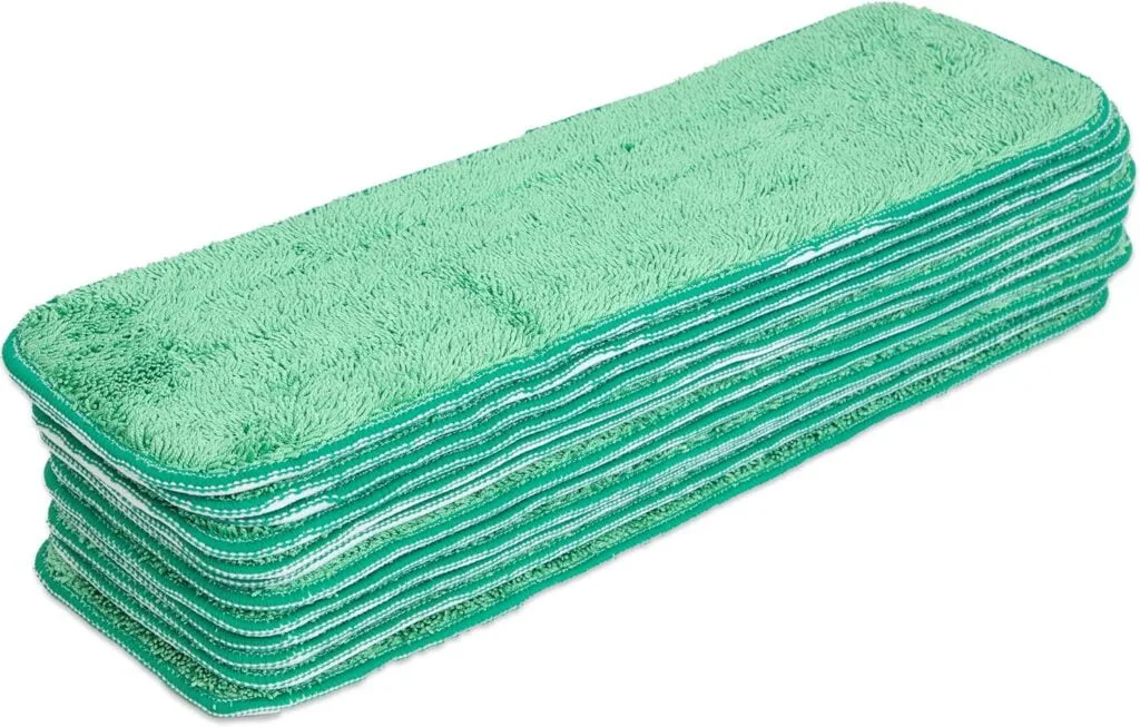 Arkwright Spray Mop Replacement Pads - (Pack of 12) Bulk Microfiber Flat Dry and Wet Refill Mop Pads Floor Cleaning, Compatible with Bona and Rubbermaid, Fits All Mop Heads, 24 in, Blue