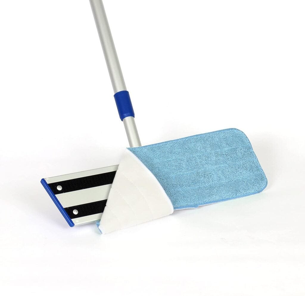Arkwright Spray Mop Replacement Pads - (Pack of 12) Bulk Microfiber Flat Dry and Wet Refill Mop Pads Floor Cleaning, Compatible with Bona and Rubbermaid, Fits All Mop Heads, 18 in, Blue