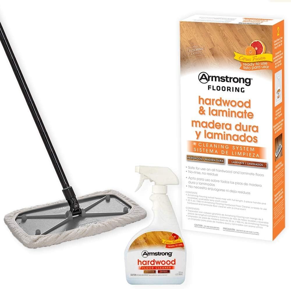 Armstrong Hardwood and Laminate Cleaning System With Spray Cleaner, Mop and Cloth Mop Cover Kit Armstrong Hardwood and Laminate Cleaning System With Spray Cleaner, Mop and Cloth Mop Cover Kit