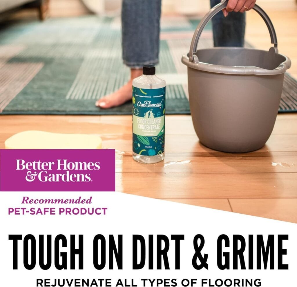 Aunt Fannies Ultra Concentrated Floor Cleaner Vinegar Wash, Multi-Surface Floor Cleaner For Mopping, Makes 16 Gallons, Bright Lemon Scent, 32 oz. (Pack of 6)