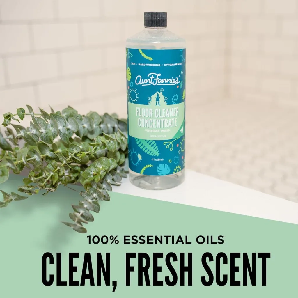 Aunt Fannies Ultra Concentrated Floor Cleaner Vinegar Wash, Multi-Surface Floor Cleaner For Mopping, Makes 16 Gallons, Bright Lemon Scent, 32 oz. (Pack of 6)