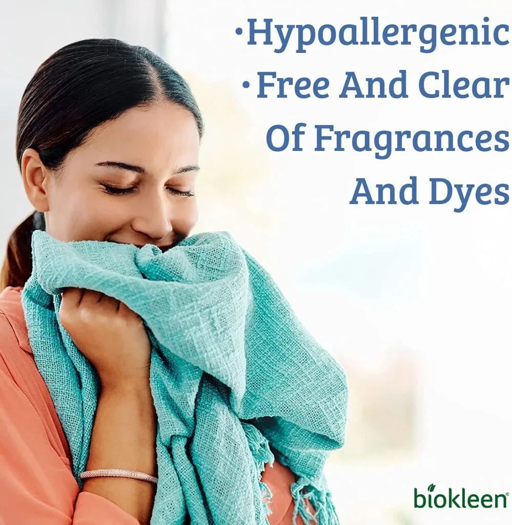 Biokleen Free  Clear Natural Laundry Detergent - 150 Loads - Powder, Concentrated, Eco-Friendly, Plant-Based, No Artificial Fragrance or Preservatives, Free  Clear