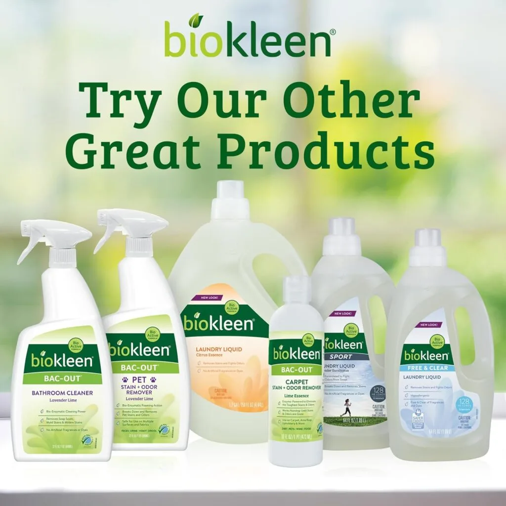 Biokleen Free  Clear Natural Laundry Detergent - 150 Loads - Powder, Concentrated, Eco-Friendly, Plant-Based, No Artificial Fragrance or Preservatives, Free  Clear