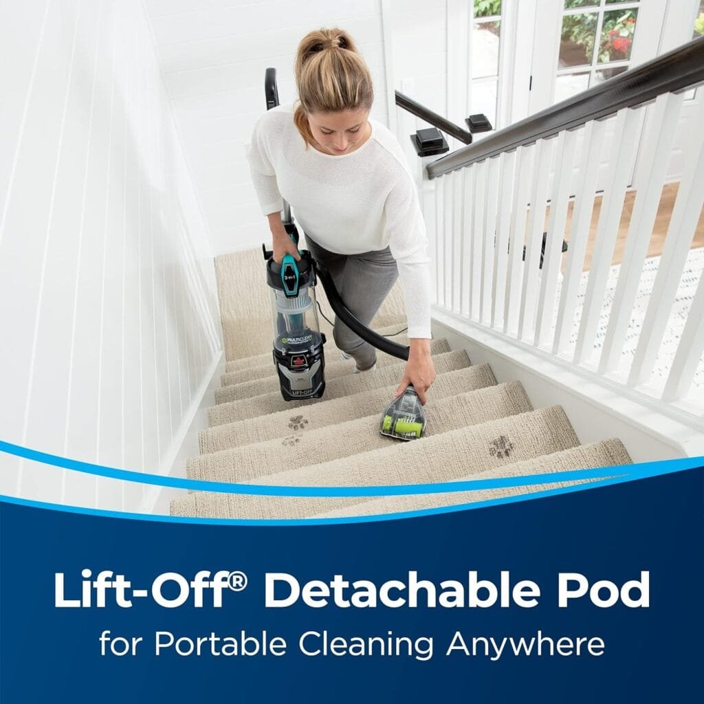 BISSELL 2998 MultiClean Allergen Lift-Off Pet Vacuum with HEPA Filter Sealed System, Lift-Off Portable Pod, LED Headlights, Specialized Pet Tools, Easy Empty,Blue/ Black BISSELL 2998 MultiClean Allergen Lift-Off Pet Vacuum with HEPA Filter Sealed System, Lift-Off Portable Pod, LED Headlights, Specialized Pet Tools, Easy Empty,Blue/ Black