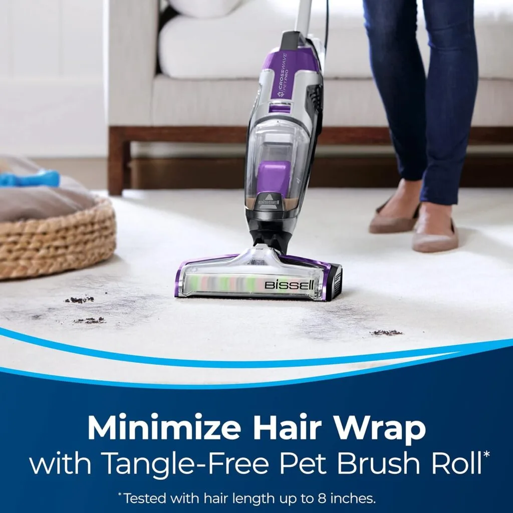 BISSELL Crosswave Pet Pro All in One Wet Dry Vacuum Cleaner and Mop for Hard Floors and Area Rugs, Purple, 2306A BISSELL Crosswave Pet Pro All in One Wet Dry Vacuum Cleaner and Mop for Hard Floors and Area Rugs, Purple, 2306A