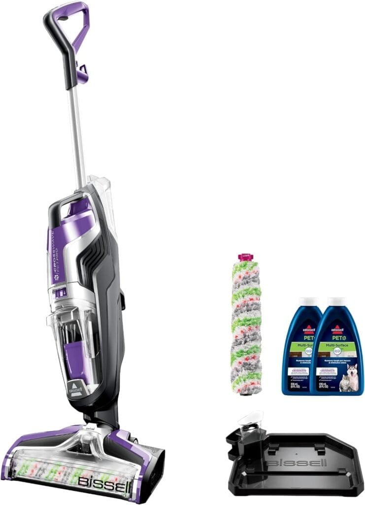 BISSELL Crosswave Pet Pro All in One Wet Dry Vacuum Cleaner and Mop for Hard Floors and Area Rugs, Purple, 2306A BISSELL Crosswave Pet Pro All in One Wet Dry Vacuum Cleaner and Mop for Hard Floors and Area Rugs, Purple, 2306A