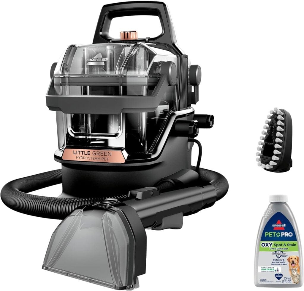 BISSELL Little Green HydroSteam Multi-Purpose Portable Carpet and Upholstery Cleaner, Car and Auto Detailer, 3618 BISSELL Little Green HydroSteam Multi-Purpose Portable Carpet and Upholstery Cleaner, Car and Auto Detailer, 3618