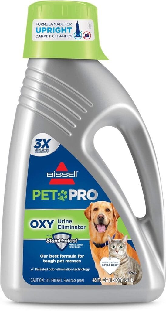Bissell Professional Pet Urine Eliminator + Oxy Carpet Cleaning Formula, 48 oz, 1990, 48 Ounce Bissell Professional Pet Urine Eliminator + Oxy Carpet Cleaning Formula, 48 oz, 1990, 48 Ounce