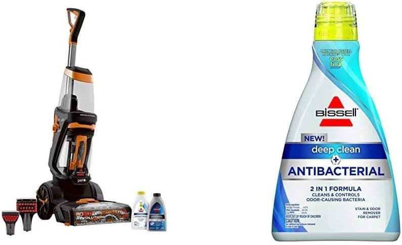 BISSELL ProHeat 2X Revolution Pet Full Size Upright Carpet Cleaner, 1548F, Orange