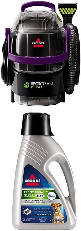 BISSELL SpotClean Pet Pro Portable Carpet Cleaner, 2458, Grapevine Purple, Black, Large BISSELL SpotClean Pet Pro Portable Carpet Cleaner, 2458, Grapevine Purple, Black, Large