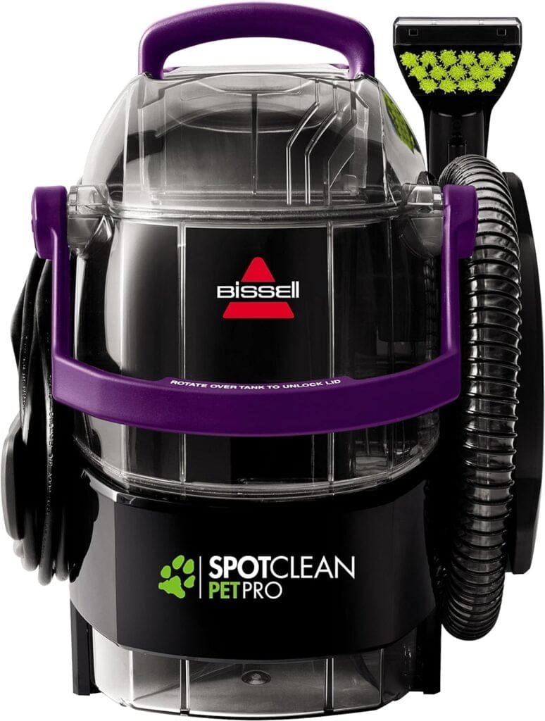 BISSELL SpotClean Pet Pro Portable Carpet Cleaner, 2458, Grapevine Purple, Black, Large BISSELL SpotClean Pet Pro Portable Carpet Cleaner, 2458, Grapevine Purple, Black, Large