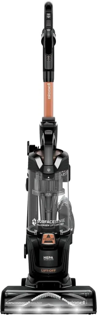 BISSELL SurfaceSense Allergen Lift-Off Pet Upright Vacuum, with Tangle-Free Multi-Surface Brush Roll, LED Headlights,  Lift-Off Technology