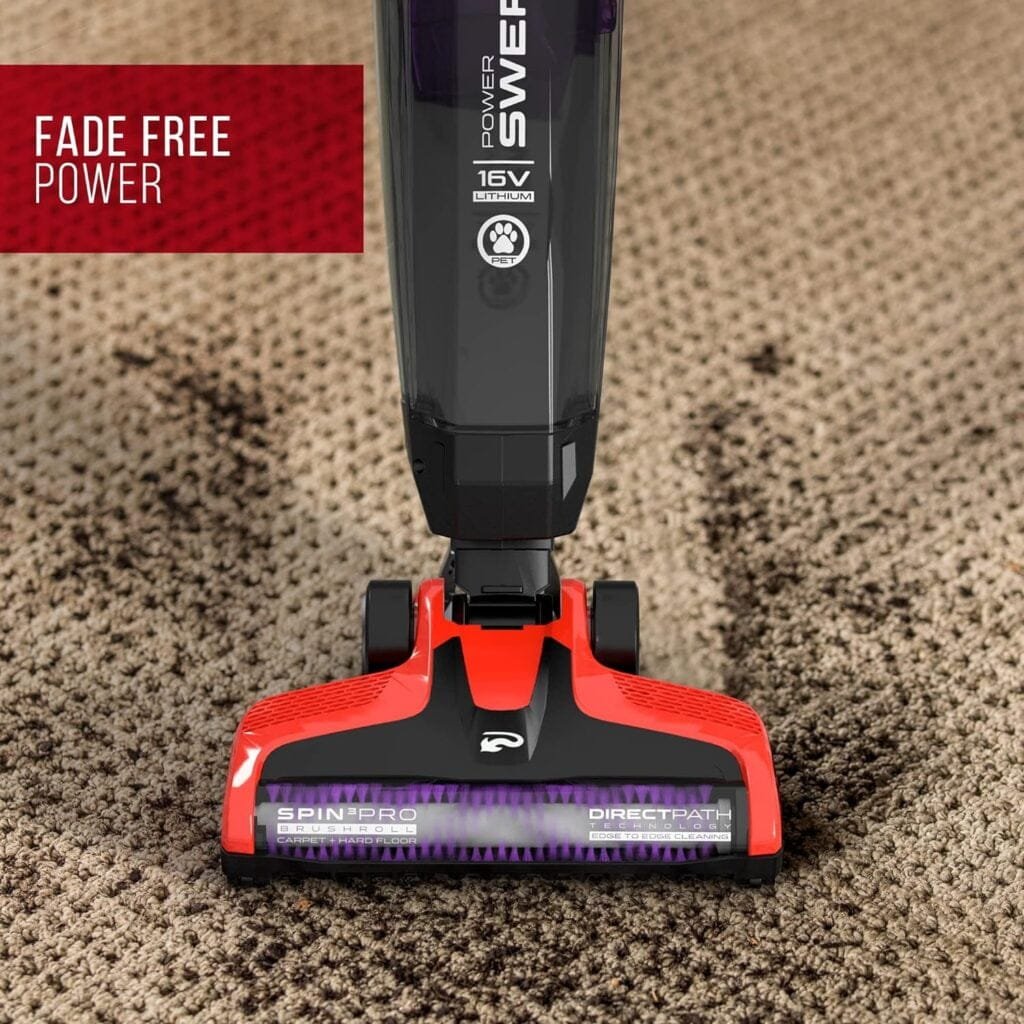 Dirt Devil Power Swerve Pet, Lightweight Cordless Stick Upright Vacuum Cleaner, For Carpet and Hard Floors, BD22052, Red Dirt Devil Power Swerve Pet, Lightweight Cordless Stick Upright Vacuum Cleaner, For Carpet and Hard Floors, BD22052, Red