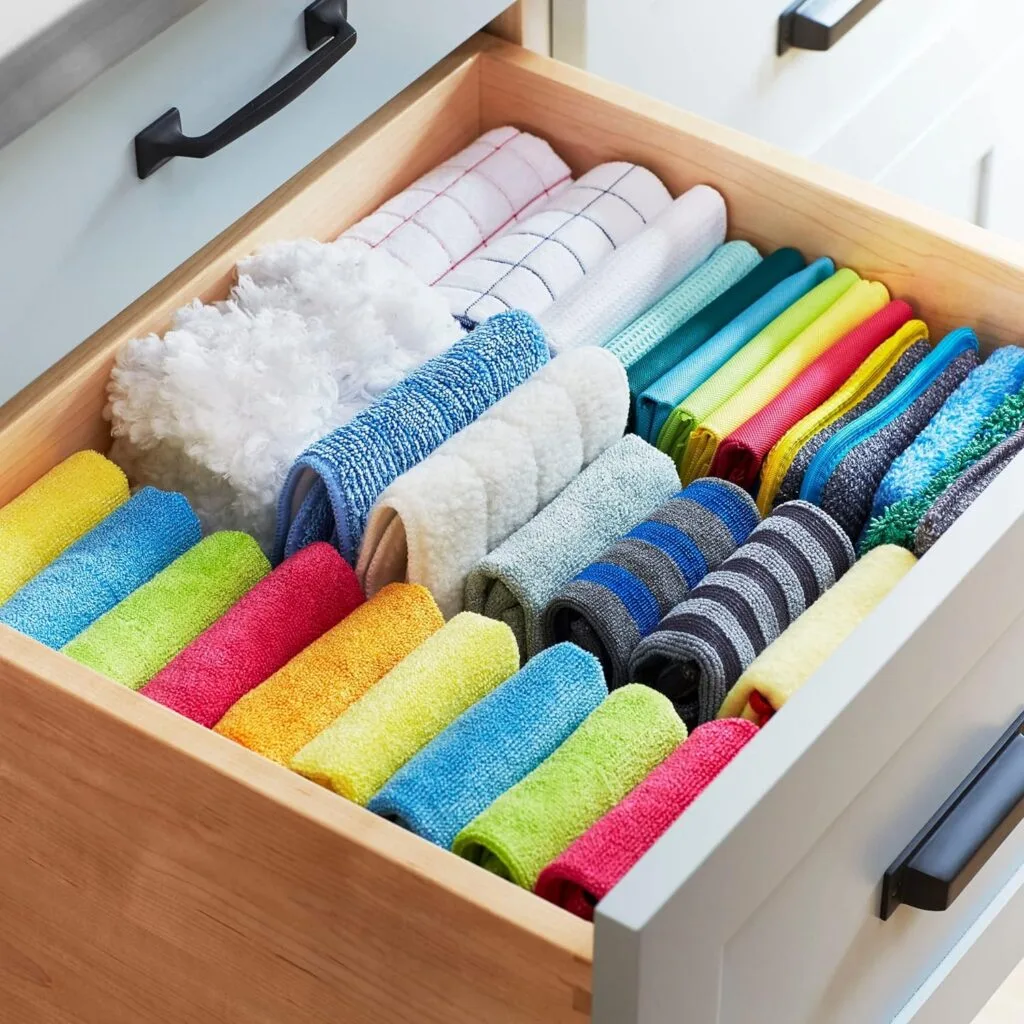 E-Cloth 2-Pack Non-Scratch Scrubbing Pads, Microfiber Scrubber and Dish Sponge, Ideal for a Streak-Free Clean Grill, Cast Iron and Dishes, Washable and Reusable, 100 Wash Promise