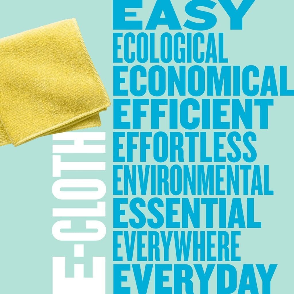 E-Cloth Microfiber Cloth, Worlds Leading Premium Microfiber Cleaning Cloth, Twice as Durable as Competition, 1 Year Guarantee, Ideal for Kitchen, Countertops, Sinks, and Bathrooms, Green, 4 Pack