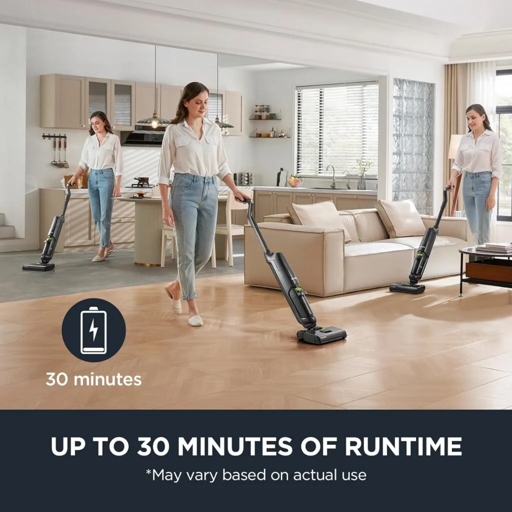 EUREKA NEW400 Cordless Wet Dry Vacuum All-in-One Mop, Hard Floor Cleaner with Self System, Effectively Multi-Surfaces, Perfect for Cleaning Sticky Messes, (Black), 8 lbs
