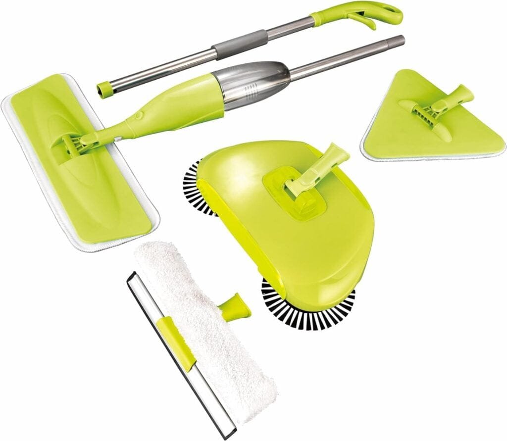 Ewbank 5 Piece Spray Mop, Sweeper  Window Cleaner, Green Ewbank 5 Piece Spray Mop, Sweeper  Window Cleaner, Green