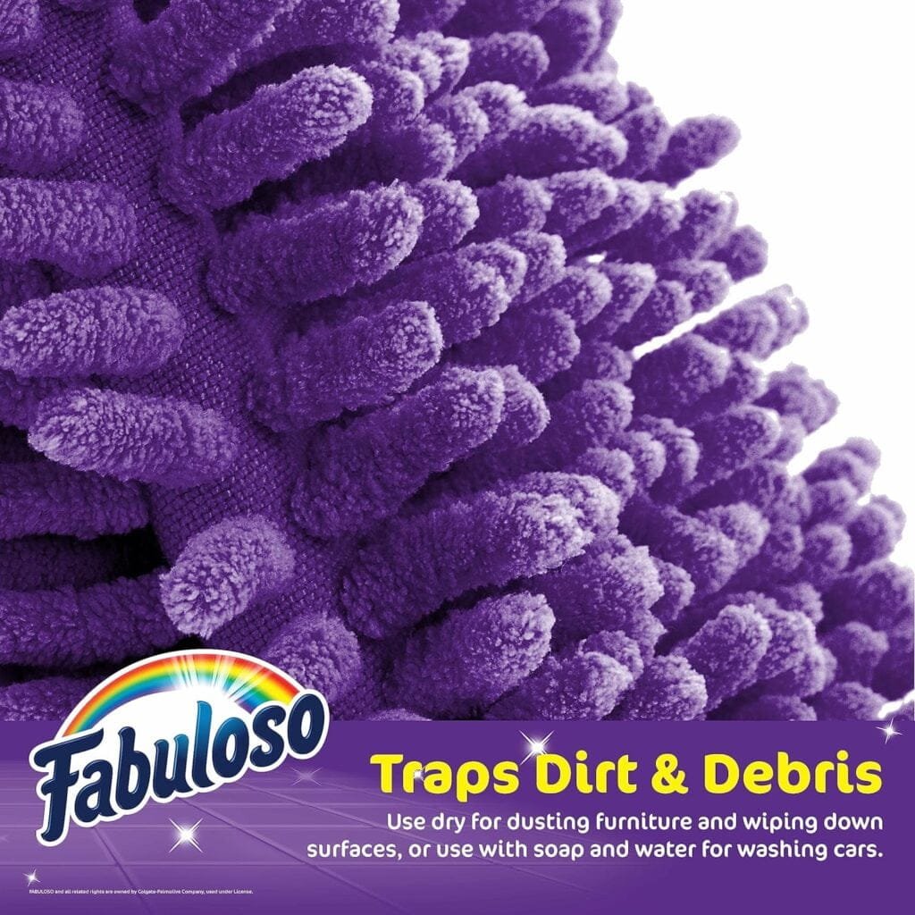 Fabuloso Microfiber Cleaning Mitt, Purple, One Size Fits All | Lint-Free, Scratch-Free Cleaning Glove for Surfaces and Furniture | Microfiber Dustless Hand Cloth for Bold Bright Cleaning Experience Fabuloso Microfiber Cleaning Mitt, Purple, One Size Fits All | Lint-Free, Scratch-Free Cleaning Glove for Surfaces and Furniture | Microfiber Dustless Hand Cloth for Bold Bright Cleaning Experience