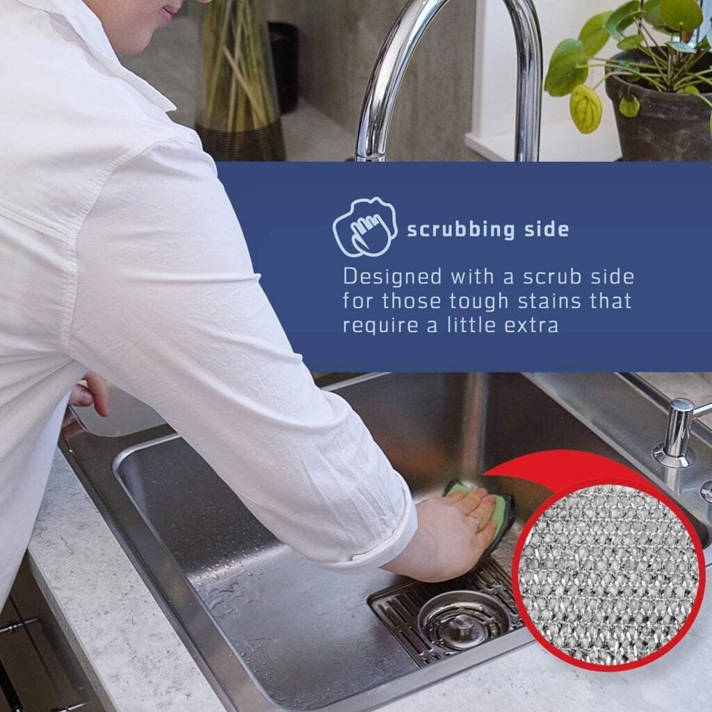 FAYINA 2-Sided Premium Microfiber Dish Sponge and Scrubber 3 Pack Variety - Heavy Duty Scouring Non-Scratch Multi-Surface FAYINA 2-Sided Premium Microfiber Dish Sponge and Scrubber 3 Pack Variety - Heavy Duty Scouring Non-Scratch Multi-Surface