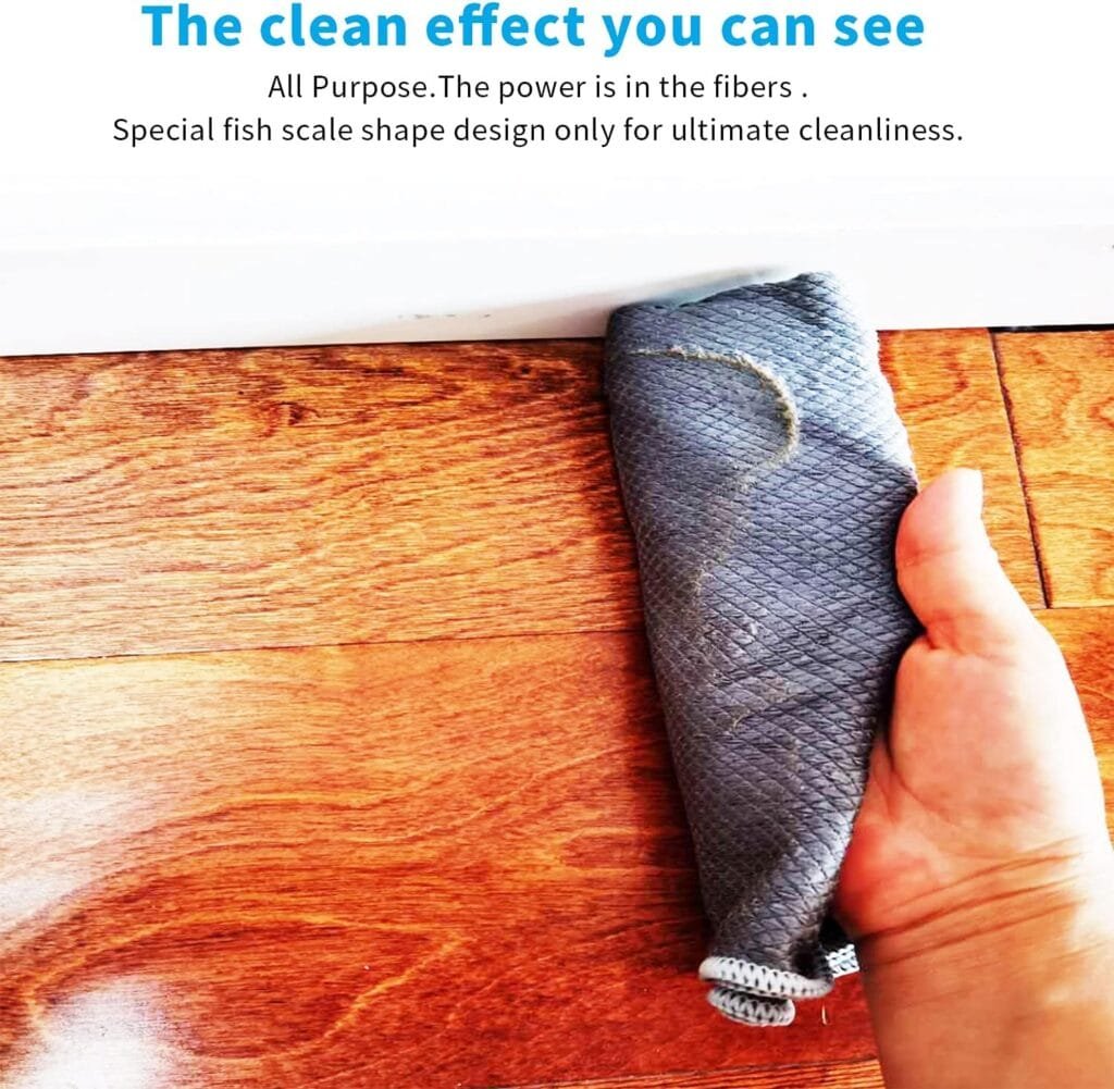 Fish Scale Streak Free Magic Glass Window Cleaning Cloth,Easy Clean Miracle Nanoscale Microfiber Mirror Car Stainless Steel Shiny wipes,Lint Free Dish Drying Polishing Towels,Pack 6,Mix