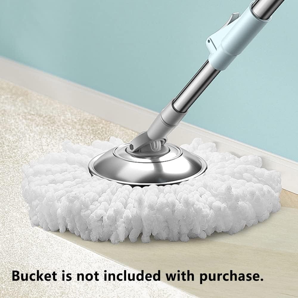 Floor Spin Mop and Bucket Set with Wringer System Extended Stainless Steel Handle 61"for Home Floor Cleaning Use with 5 Replacement Head Refill and 1 Cleaning Brush Head Floor Spin Mop and Bucket Set with Wringer System Extended Stainless Steel Handle 61"for Home Floor Cleaning Use with 5 Replacement Head Refill and 1 Cleaning Brush Head