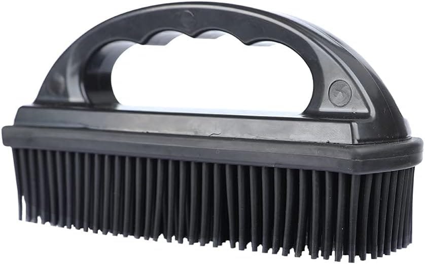 Godiyyer Rubber Pet Hair Removal Brush Lint  Hair Removal Cat Dog Hair Remover Brush Pet Hair Removal Tool Silicone Lint and Debris Remover for Cleaning, Grooming, Lint and Fur Removal, Home,Black