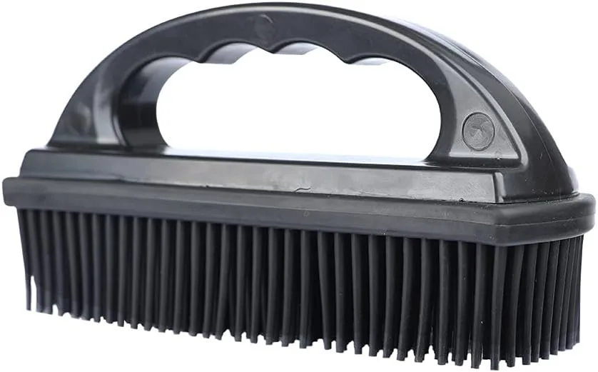 Godiyyer Rubber Pet Hair Removal Brush Lint  Hair Removal Cat Dog Hair Remover Brush Pet Hair Removal Tool Silicone Lint and Debris Remover for Cleaning, Grooming, Lint and Fur Removal, Home,Black