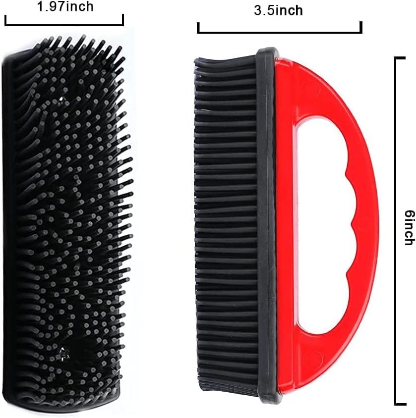 Godiyyer Rubber Pet Hair Removal Brush Lint  Hair Removal Cat Dog Hair Remover Brush Pet Hair Removal Tool Silicone Lint and Debris Remover for Cleaning, Grooming, Lint and Fur Removal, Home,Black