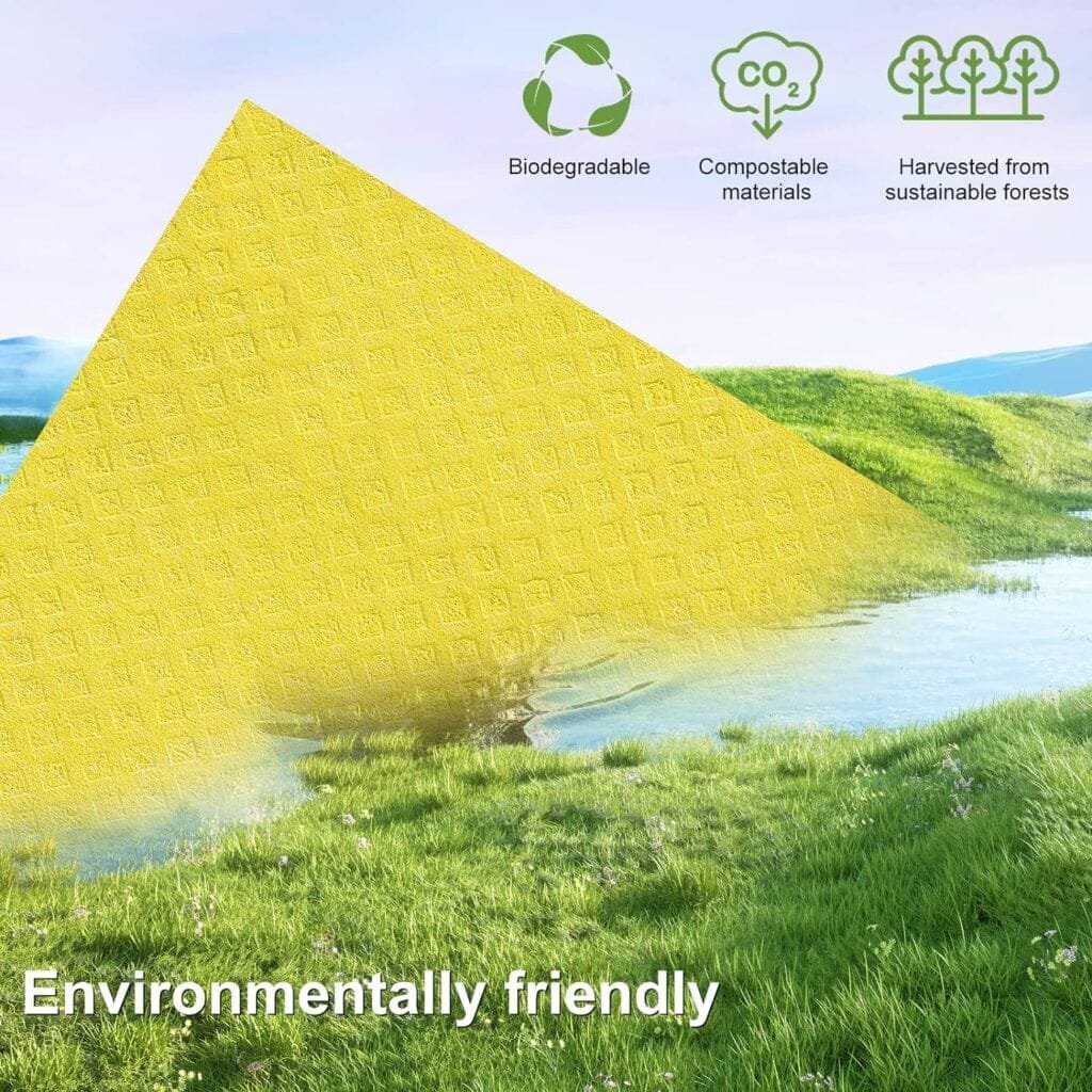 Homaxy Swedish Dishcloths for Kitchen, 10 Pack Reusable and Eco-Friendly Cellulose Sponge Cloths Dish Towels, Absorbent and No Odor Paper Towels for Dishes ＆ Counters, Assorted