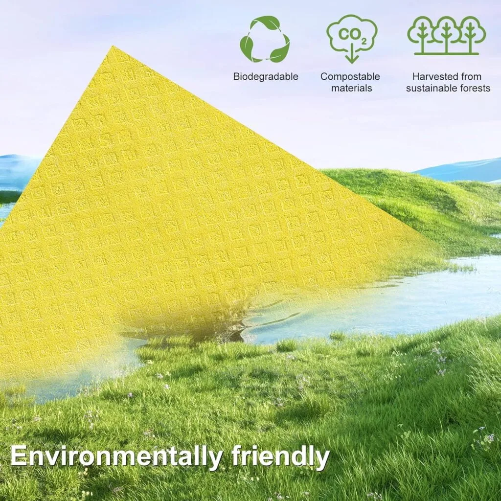 Homaxy Swedish Dishcloths for Kitchen, 10 Pack Reusable and Eco-Friendly Cellulose Sponge Cloths Dish Towels, Absorbent and No Odor Paper Towels for Dishes ＆ Counters, Assorted