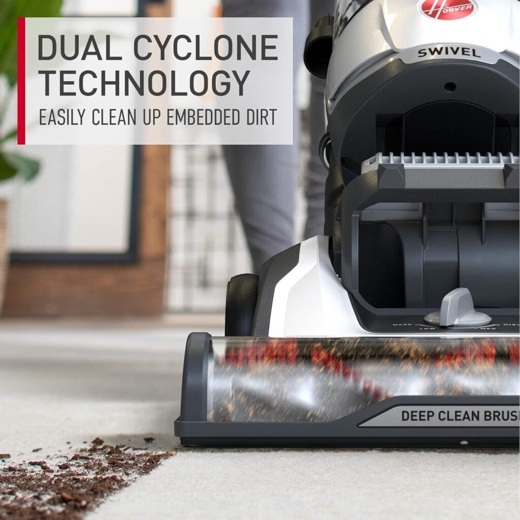 Hoover MAXLife Elite Swivel Vacuum Cleaner with HEPA Media Filtration, Bagless Multi-Surface Upright for Carpet and Hard Floors, UH75100, White Hoover MAXLife Elite Swivel Vacuum Cleaner with HEPA Media Filtration, Bagless Multi-Surface Upright for Carpet and Hard Floors, UH75100, White