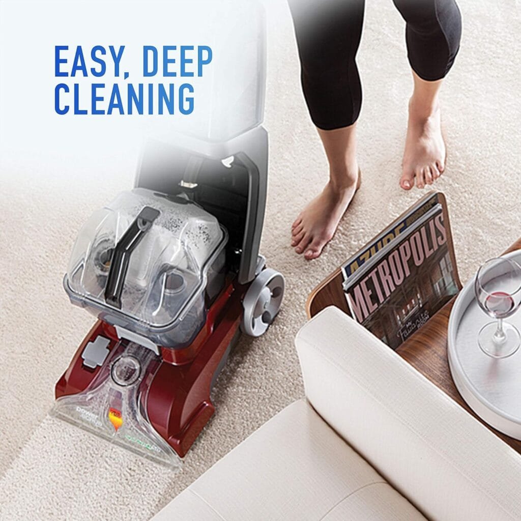Hoover Power Scrub Deluxe Carpet Cleaner Machine with Free  Clean Carpet Cleaning Solution (50oz), FH50150, AH30952 Hoover Power Scrub Deluxe Carpet Cleaner Machine with Free  Clean Carpet Cleaning Solution (50oz), FH50150, AH30952