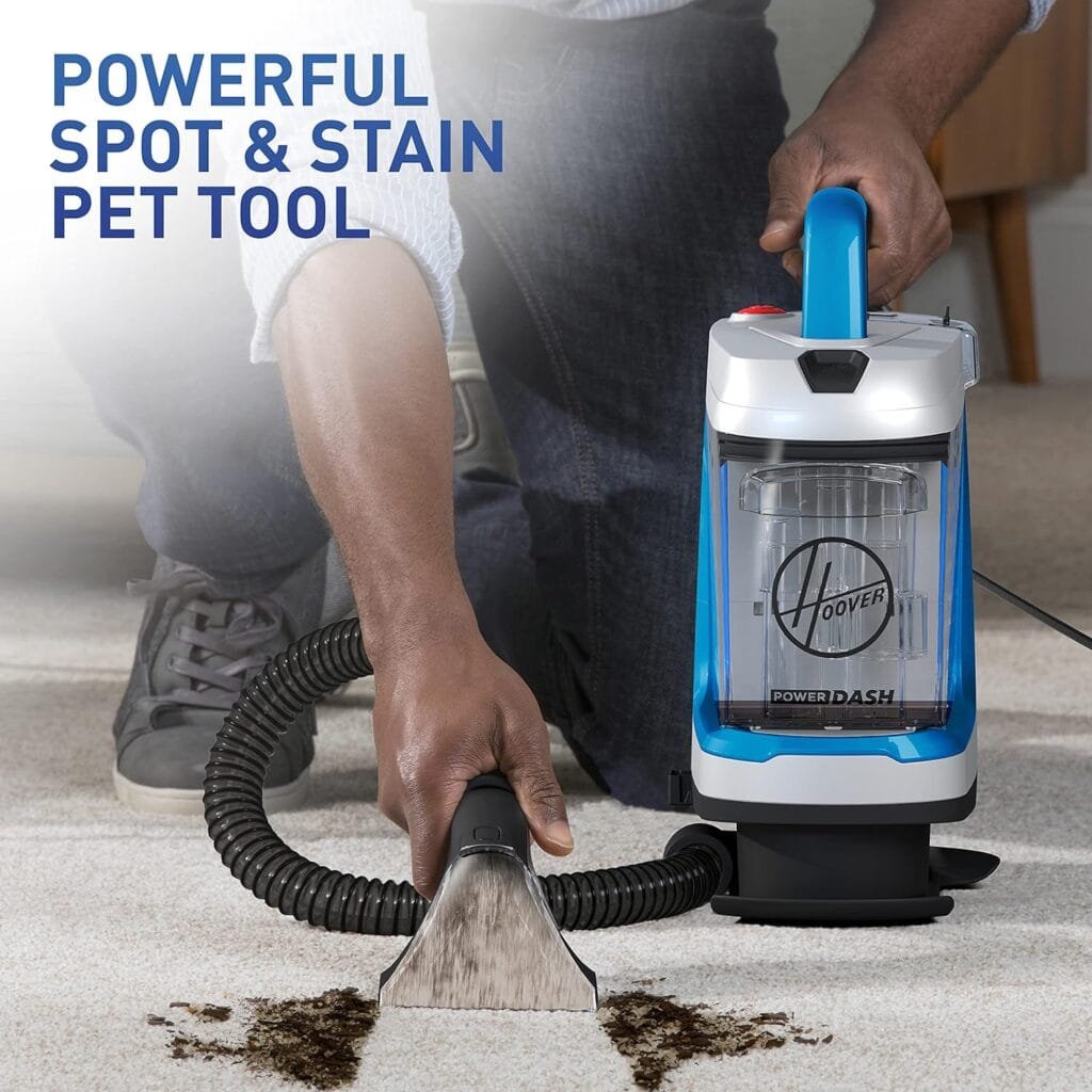 Hoover PowerDash GO Pet+ Portable Spot Cleaner, Lightweight Carpet and Upholstery Machine, Stain Remover for Pets, Stairs and Home, FH13001PC, Blue Hoover PowerDash GO Pet+ Portable Spot Cleaner, Lightweight Carpet and Upholstery Machine, Stain Remover for Pets, Stairs and Home, FH13001PC, Blue