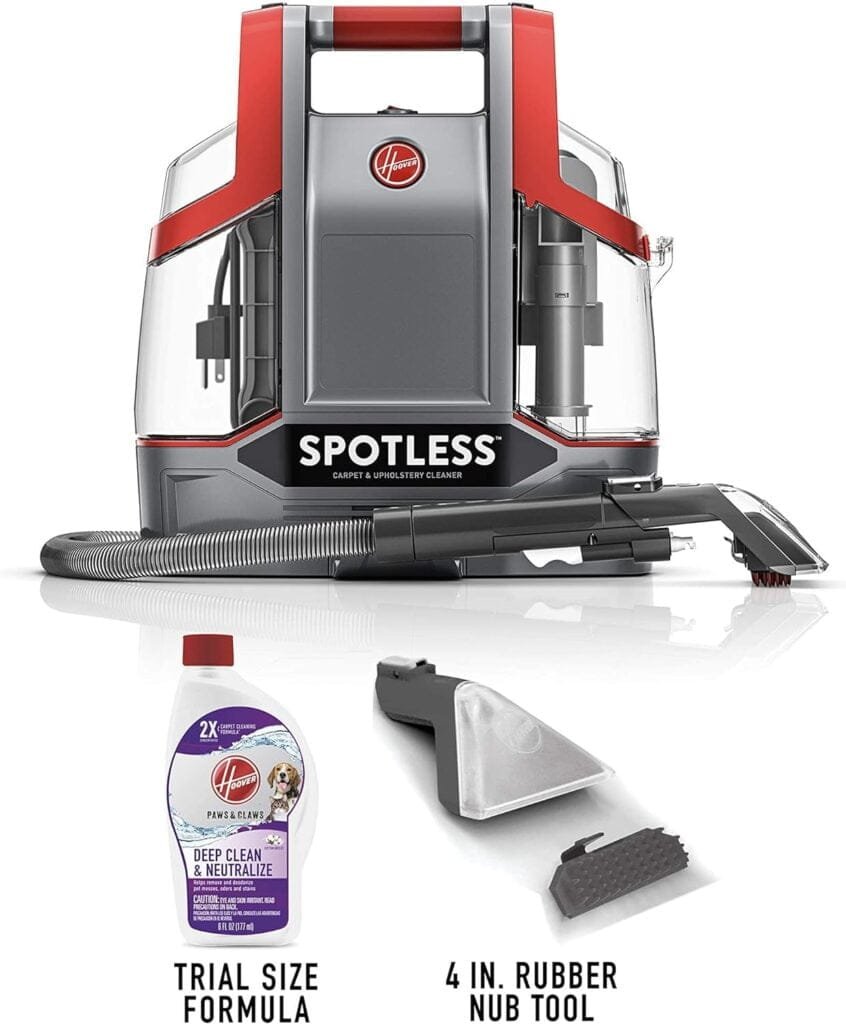 Hoover Spotless Portable Carpet  Upholstery Spot Cleaner, FH11300PC, Red Hoover Spotless Portable Carpet  Upholstery Spot Cleaner, FH11300PC, Red