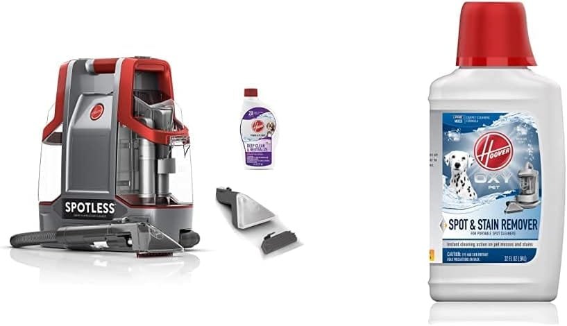 Hoover Spotless Portable Carpet  Upholstery Spot Cleaner, FH11300PC, Red Hoover Spotless Portable Carpet  Upholstery Spot Cleaner, FH11300PC, Red