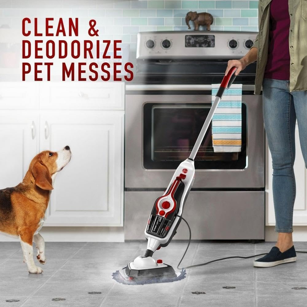 Hoover Steam Complete Pet Steam Mop, Cleaner for Tile and Hard Floor, WH21000, White