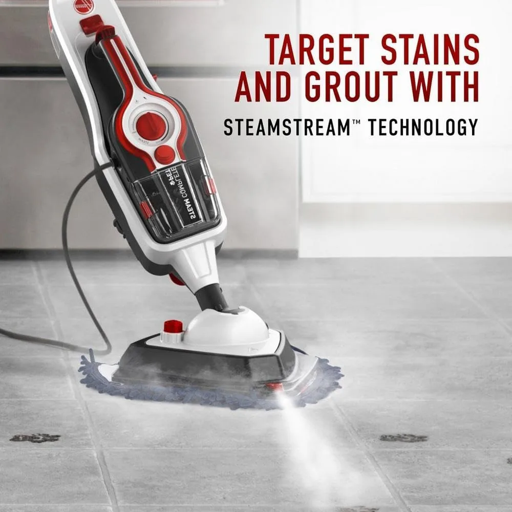 Hoover Steam Complete Pet Steam Mop, Cleaner for Tile and Hard Floor, WH21000, White