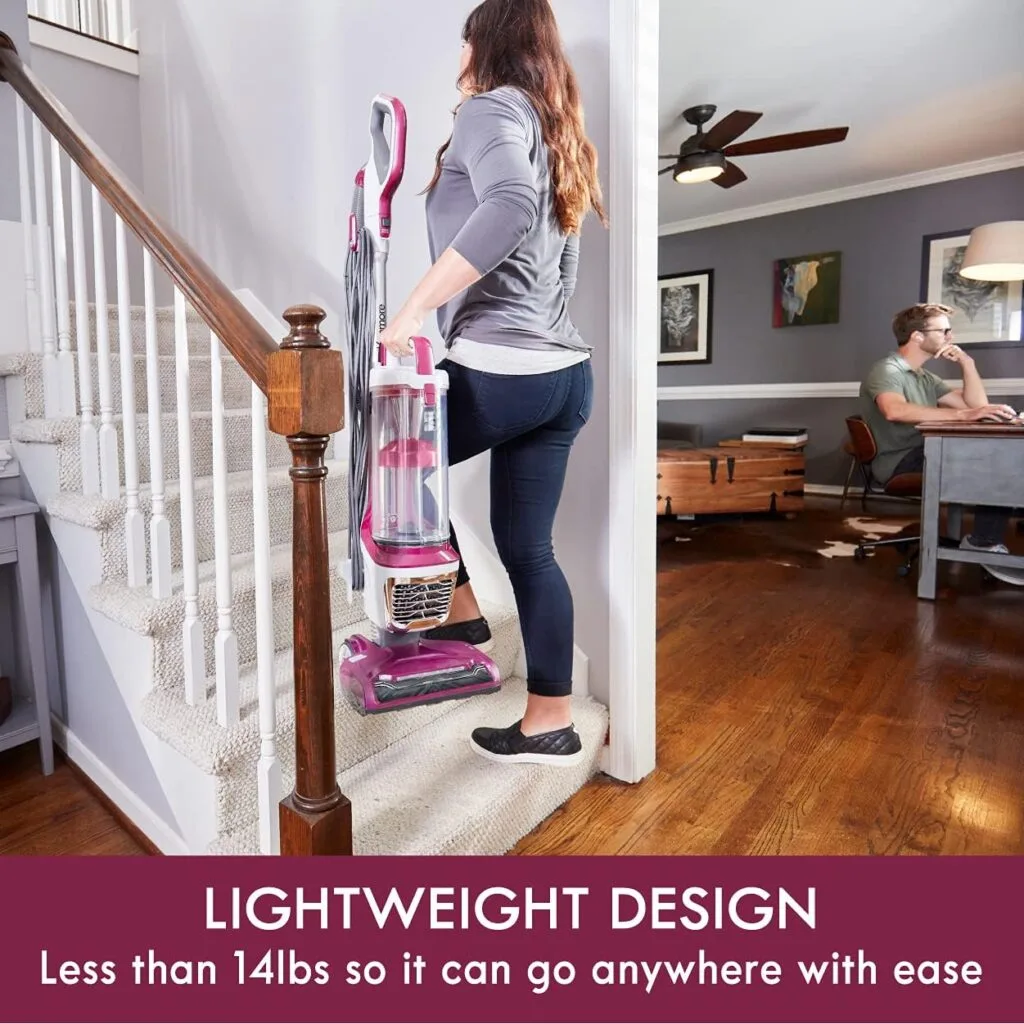 Kenmore DU2015 Bagless Upright Vacuum Lightweight Carpet Cleaner with 10’Hose, HEPA Filter, 4 Cleaning Tools for Pet Hair, Hardwood Floor, Red