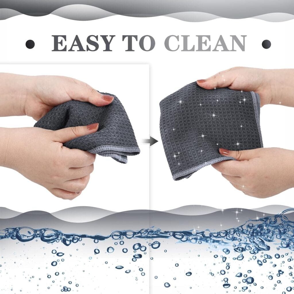 kimteny 10 Pack Pineapple Weave Kitchen Cloths Dish Towels, Ultra Soft Absorbent Microfiber Dish Cloths Quick Drying Dish Rags, 12x12 Inches (Dark Grey) kimteny 10 Pack Pineapple Weave Kitchen Cloths Dish Towels, Ultra Soft Absorbent Microfiber Dish Cloths Quick Drying Dish Rags, 12x12 Inches (Dark Grey)