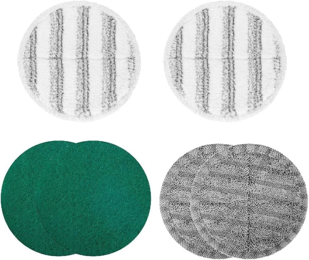 KOJEO Electric Mop for Floor Cleaning, As Seen On TV, Cordless Spin Mopper Motorised Mops for Hardwood Tile Laminate Floor Daily Light Cleaning, Six PCS Replacement Mop Pads