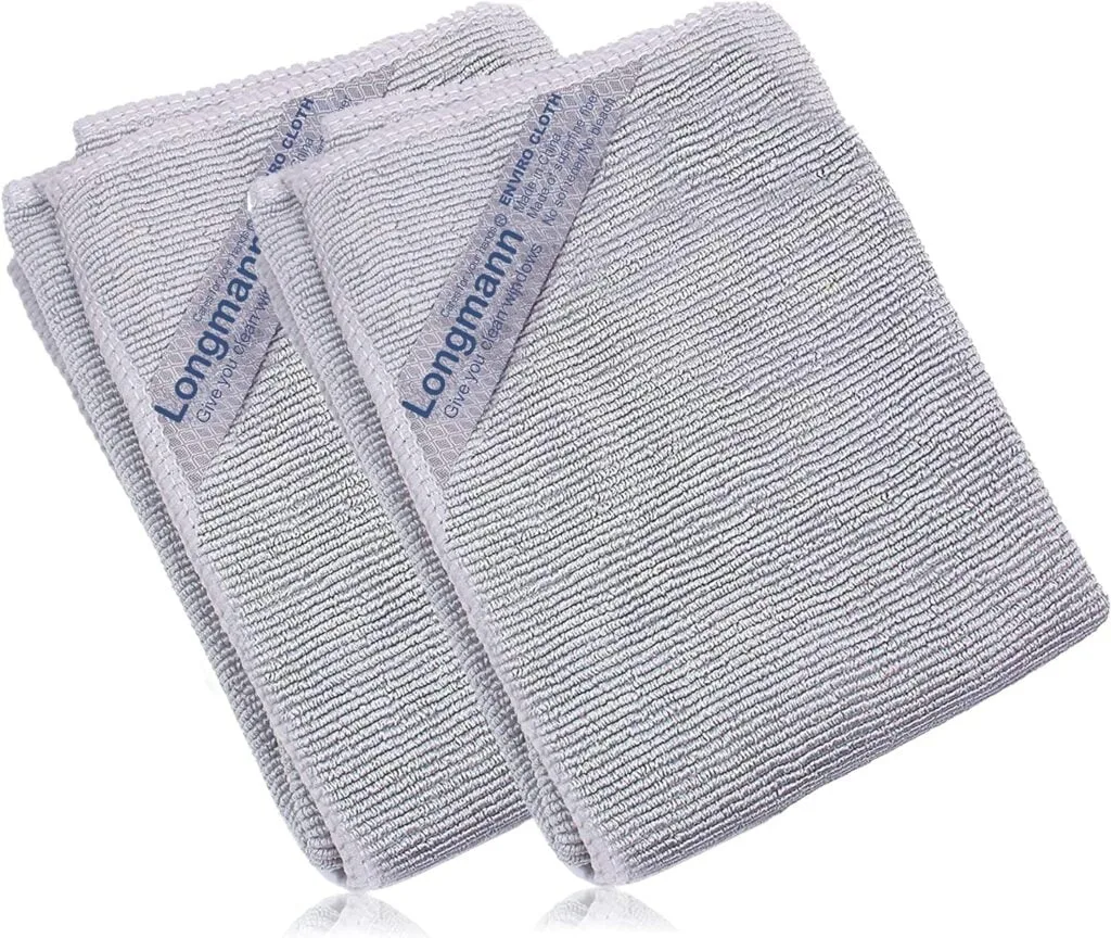 Longmann Enviro Cloth (Grey), Multi-Purposes Cleaning Cloth, Reusable Cleaning Towel, Streaks Schatches Free. (Enviro 2 Pack)