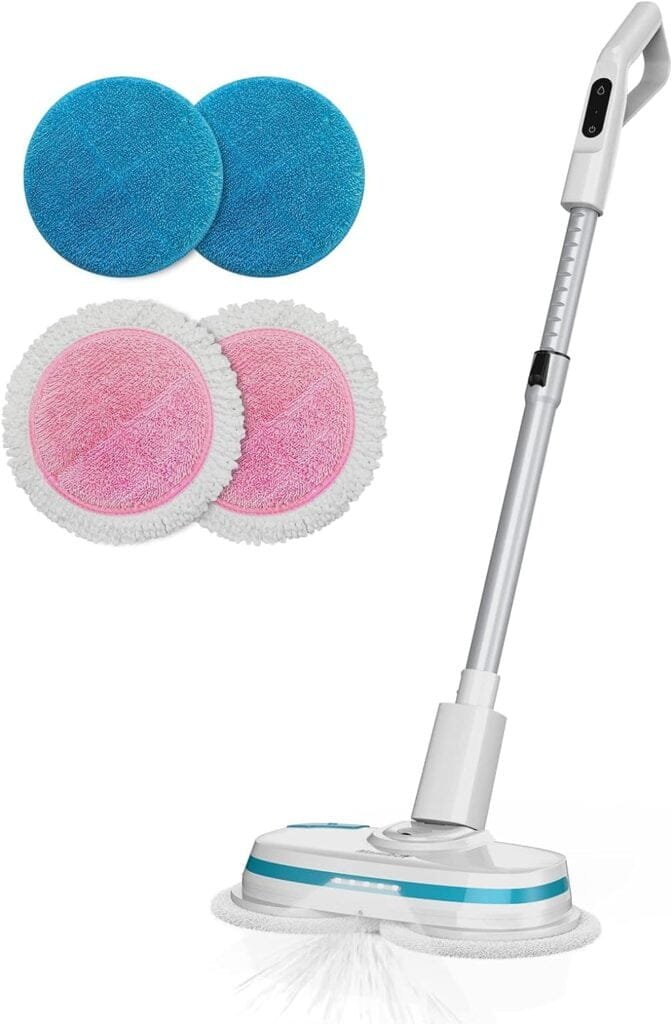 Mamibot MOPA580 Cordless Electric Mop with LED Headlight  Sprayer, Spin Floor Scrubber with Built-in 300ml Water Tank, Polisher Cleaning  Waxing for Hardwood/Tile/Laminate Floors, White Mamibot MOPA580 Cordless Electric Mop with LED Headlight  Sprayer, Spin Floor Scrubber with Built-in 300ml Water Tank, Polisher Cleaning  Waxing for Hardwood/Tile/Laminate Floors, White