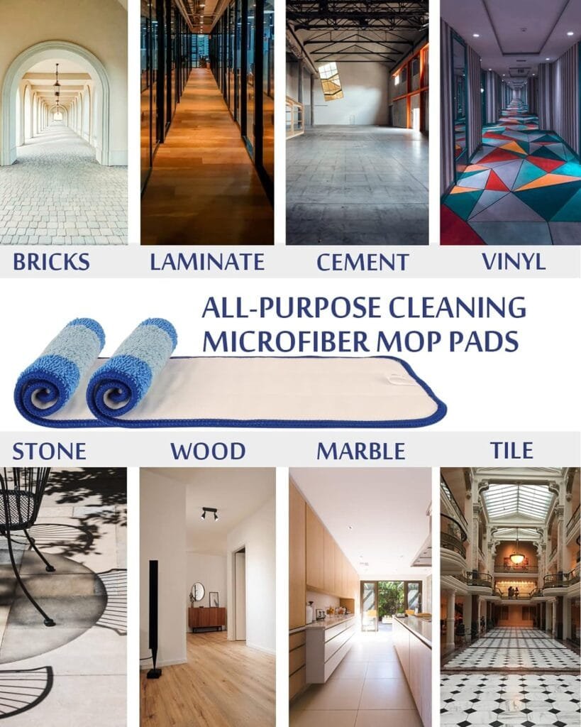 Microfiber Cleaning Pads Compatible with Bona Mops(2 Pack) - 18inch Reusable Ultra-Soft Mop Cleaning Pads Refill Replacements for Hardwood Dry Dusting and Wet Cleaning Microfiber Cleaning Pads Compatible with Bona Mops(2 Pack) - 18inch Reusable Ultra-Soft Mop Cleaning Pads Refill Replacements for Hardwood Dry Dusting and Wet Cleaning