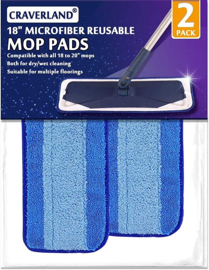 Microfiber Cleaning Pads Compatible with Bona Mops(2 Pack) - 18inch Reusable Ultra-Soft Mop Cleaning Pads Refill Replacements for Hardwood Dry Dusting and Wet Cleaning Microfiber Cleaning Pads Compatible with Bona Mops(2 Pack) - 18inch Reusable Ultra-Soft Mop Cleaning Pads Refill Replacements for Hardwood Dry Dusting and Wet Cleaning